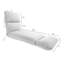 Coussin de chaise longue d'extérieur 74 "x 22" avec attaches et boucle