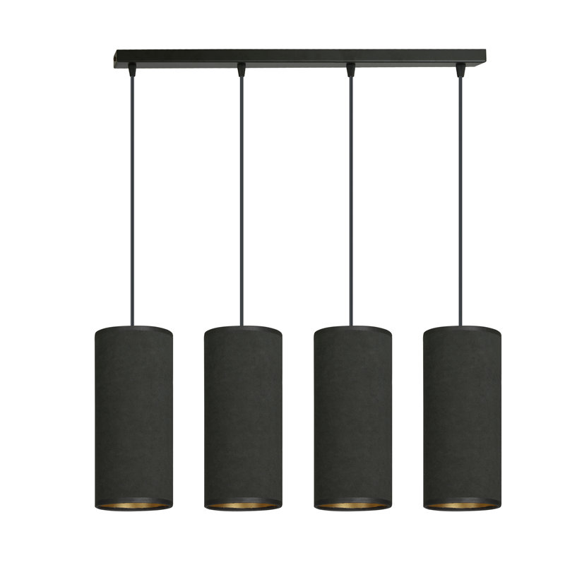 Ealidh 4 - Light Steel Kitchen Island Pendant, Black