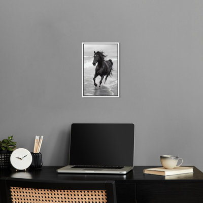Graceful Horse Canvas Black and White Art Prints by Notoriart
