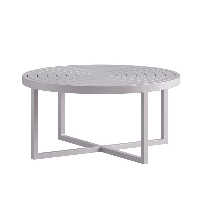 Round Cocktail Table, French Gray
