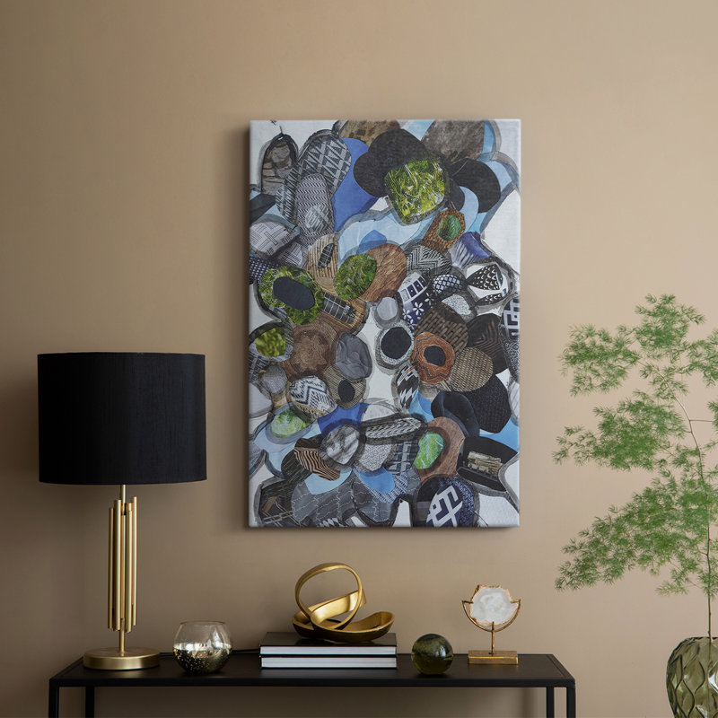 Verre bleu de l'île Catalina - galerie Cavas sur mesure, H 36 po x l 24 po