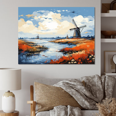Holland Wind Turbine Meadows II - Wind Turbines, art mural