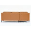 Canapé modulaire moderne en cuir brun clair avec méridienne longue, matériau de la peau, méridienne gauche, 94,5 po, bois, 3, douceur d'assise mi-douce-1204256658-1204256663
