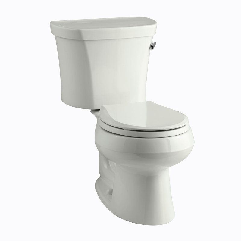 WellworthÂ 1.28 GPF Water Efficient Round Two-Piece Toilet (Seat Not Included), Dune, Right-Hand
