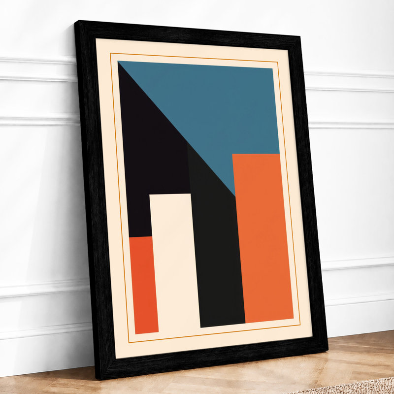 Modernist Geometry Geometric - Print, A2 - 59.4 x 42.0 cm, Black