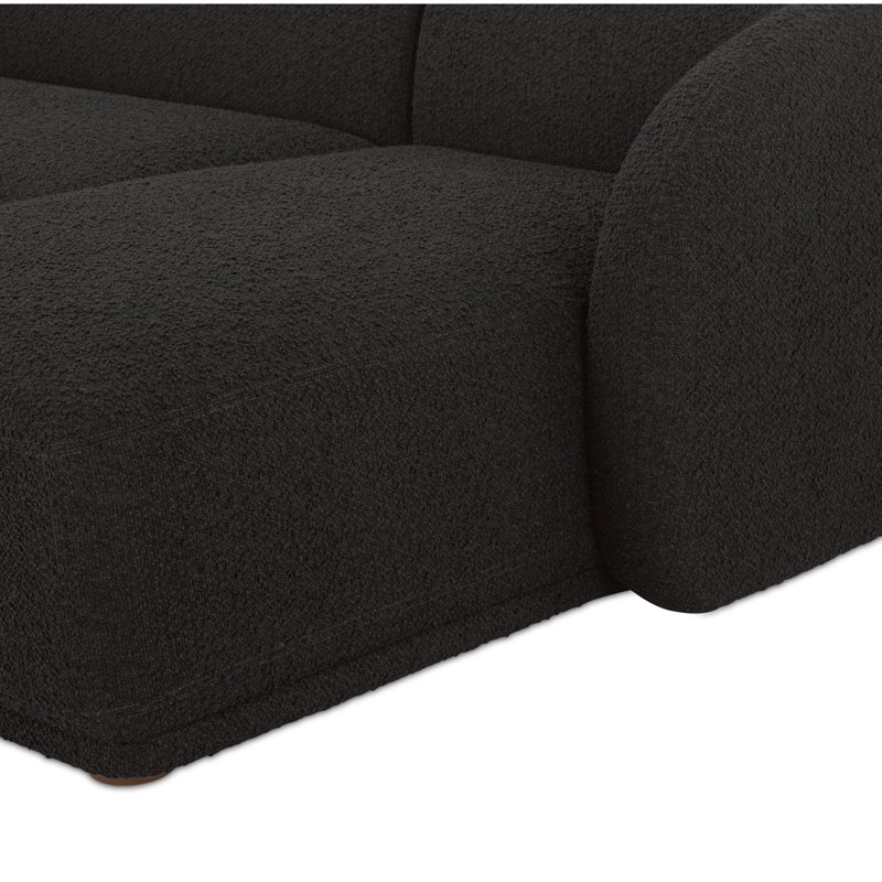 Faye 2 - Piece Chaise Sectional, Right Hand Facing, Camel Faux Mohair