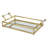 CosmoLiving by Cosmopolitan Gold Metal Mirrored Tray with Acrylic Handles 22" x 12" x 5"