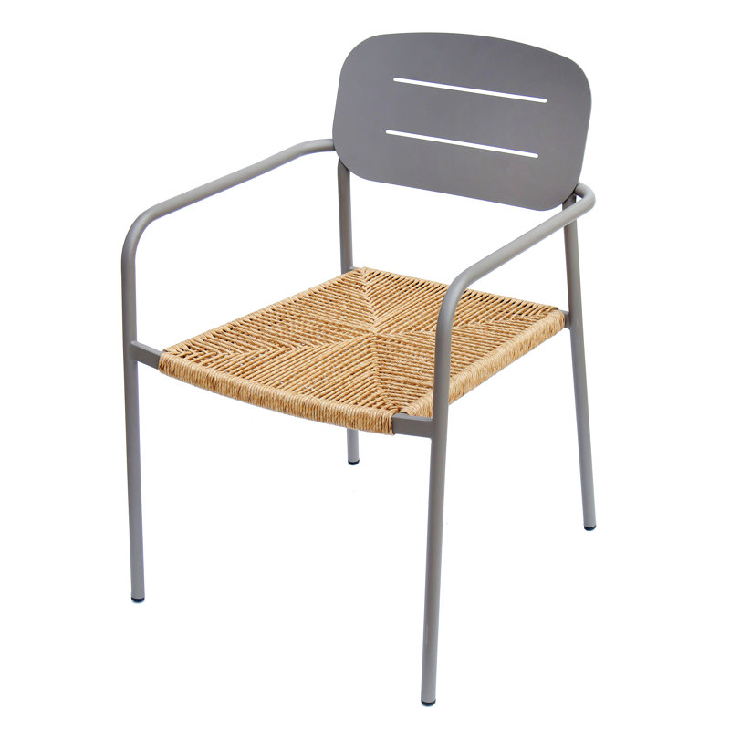 Moshi Patio Dining Armchair, Grey/Brown