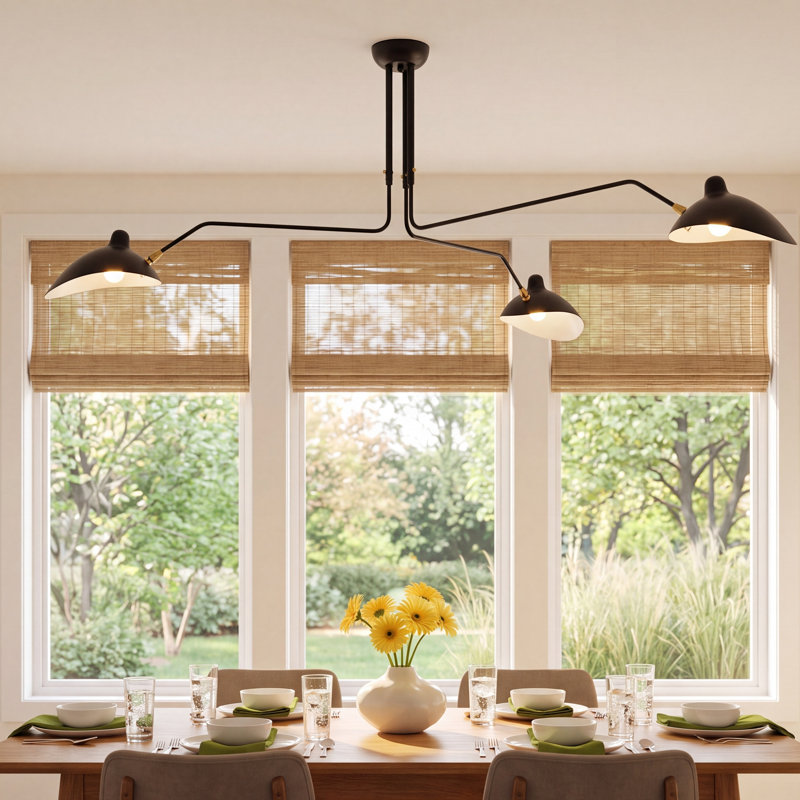 Davita Wrought Iron 3-Light Chandelier