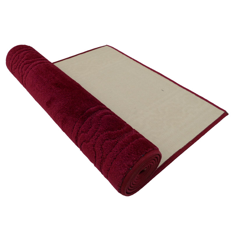 Tapis rouge antidérapant, Tapis de couloir 2 pi 2 po x 47 pi