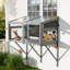 Le chalet pour chat côté fenêtre