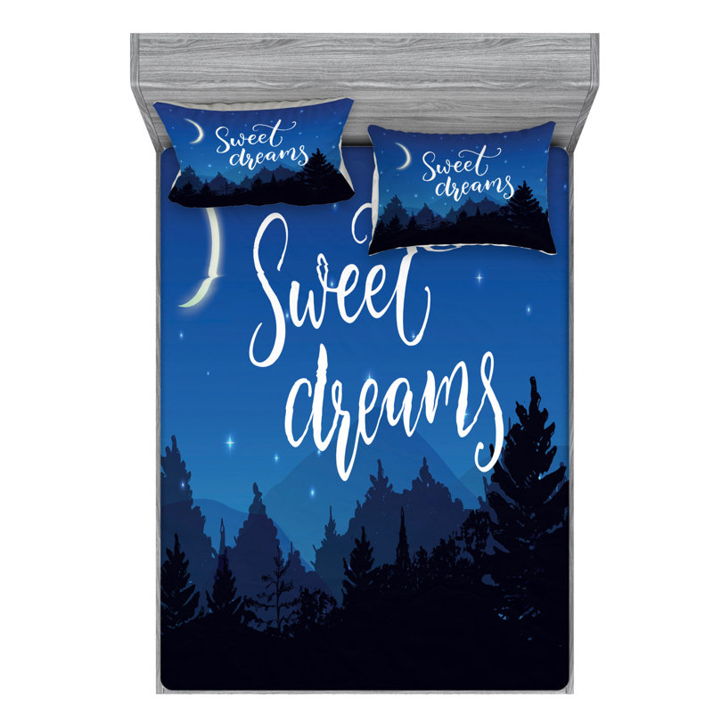 Saying Microfiber Sheet Set, Full Sheet Set + Fitted Sheet + 2 Pillowcases