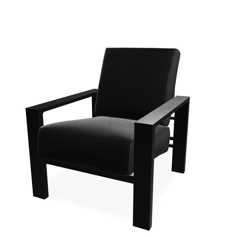 Larssen Deep Seating Cushion Arm Chair, Black, Black 5D Sunbrella®