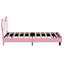 Girls Princess Velvet Bed Frame with Butterfly Headboard, Reading Lights-601469208-601469210