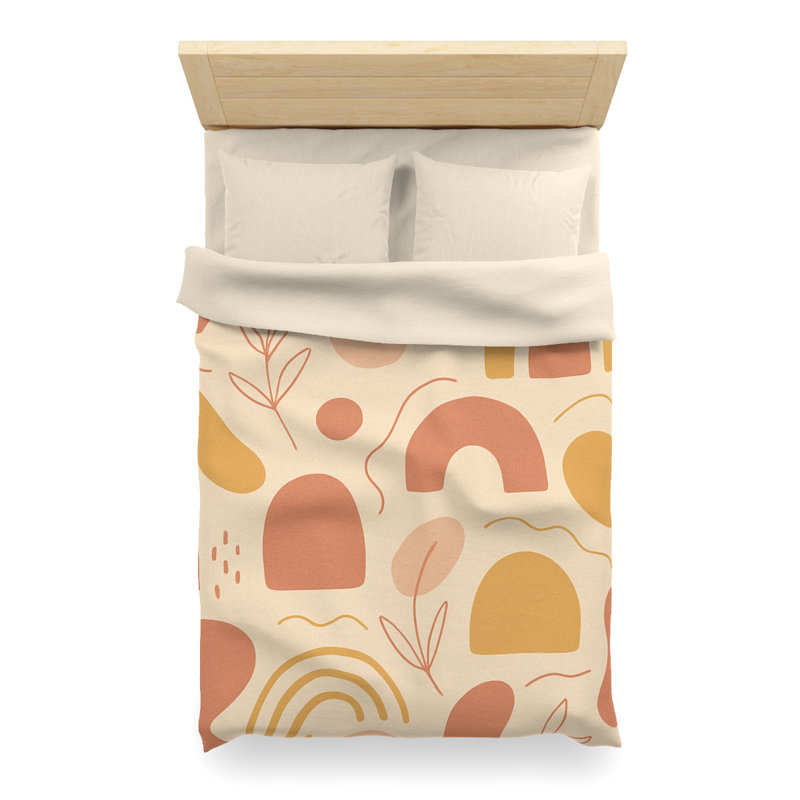  Duvet Covers No 1 Single Piece, Twin XL Duvet Cover, Cream/Orange