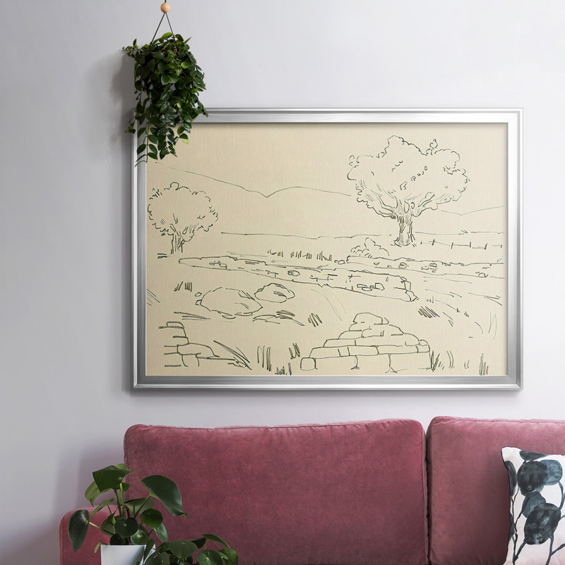 Chêne Christchurch IV, Pas de tapis, H 17 po x l 25 po x P 2 po, Toile encadrée noyer flottant