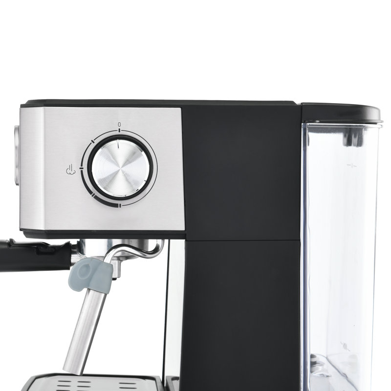 20 Bar Professional Espresso Machine With Milk Frother, Pressure Display, And Removable Water Tank - Espresso, Cappuccino, Latte, And Macchiato Maker - Single And Double Shot, ESE Pod Compatible