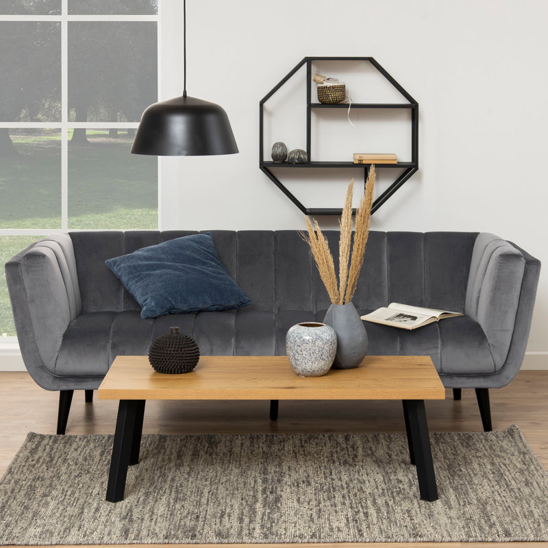 Sobel 4 Piece Octagon Bracket Shelf, Black