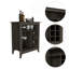 Armoire de bar Essential, une tablette ouverte, six supports à vin intégrés, un tiroir - espresso-907719146