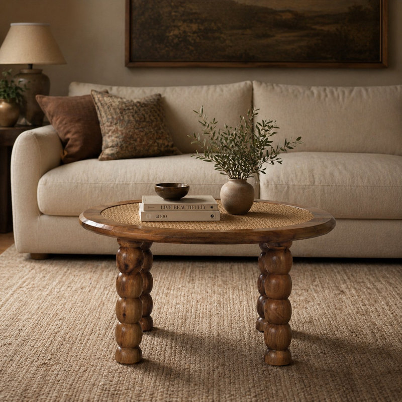 Table basse en rotin Spindle