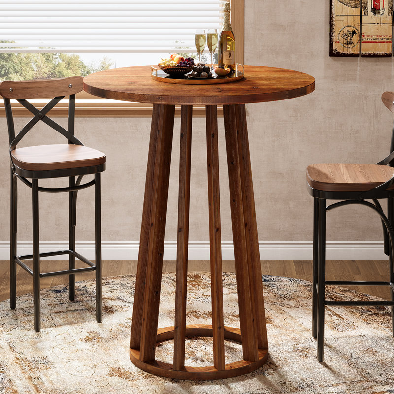 Acacia Round Solid Wood Dining Table