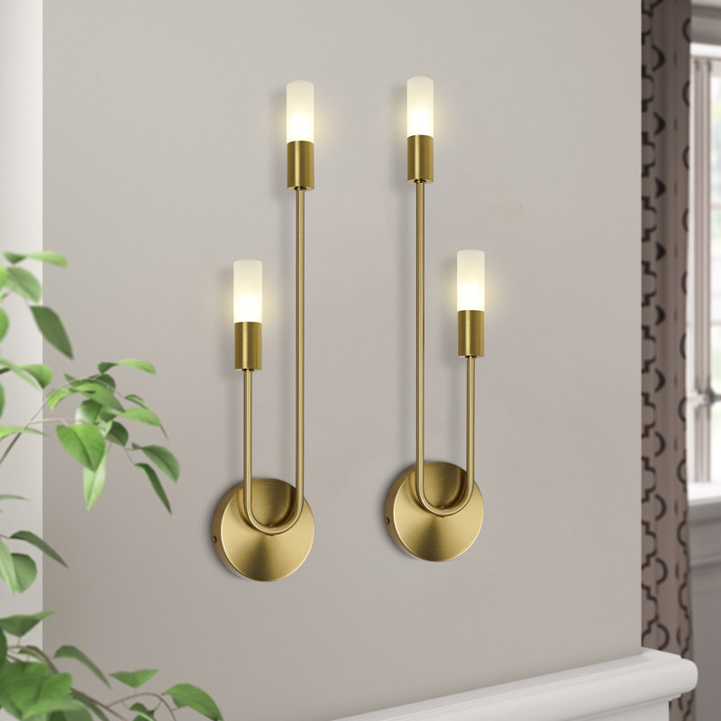 Retro Iron Armed Sconce, Brass