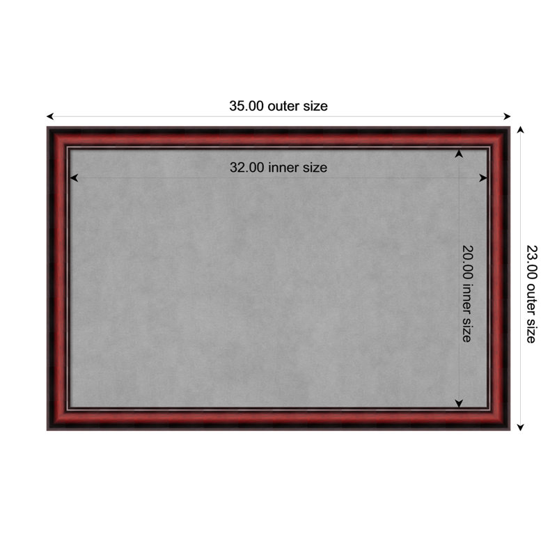 Tableau d'organisation magnétique Rubino Cherry, H 23 po x l 35 po