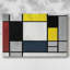 Composition avec grand avion rouge, jaune, noir, gris et bleu - Piet Mondrian - toile tendue avec châssis - 1921-90816078