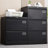 Metal File Cabinet With 2 Drawers And Lock - Black, Widened For Efficient Storage, Modern Office Furniture 2 To Fit More Equipment Files