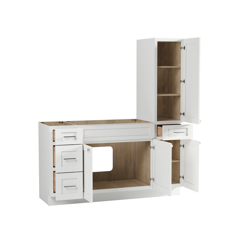 Meuble-lavabo simple 63 po Disar, Blanc