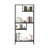 Modern Storage Shelf with 4 Compartments & Metal Legs