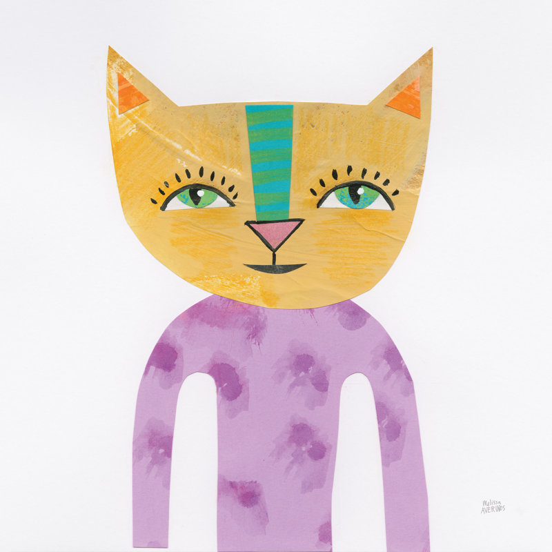 Cool Cats IV by Melissa Averinos - Wrapped Canvas Painting, 30cm H x 30cm W x 3.8cm D