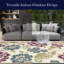 Dimmick Floral Ivory Multicolor Indoor Outdoor Area Rug-25441433