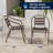 Siyam Modern Aluminum Slat Back Stacking Patio Chair-390284961