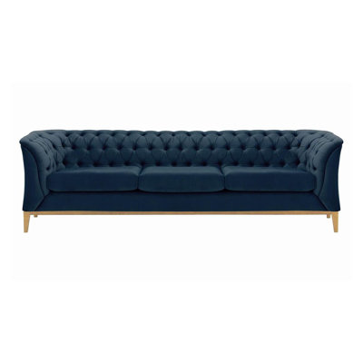 Burnham Velvet 3 Seater Sofa