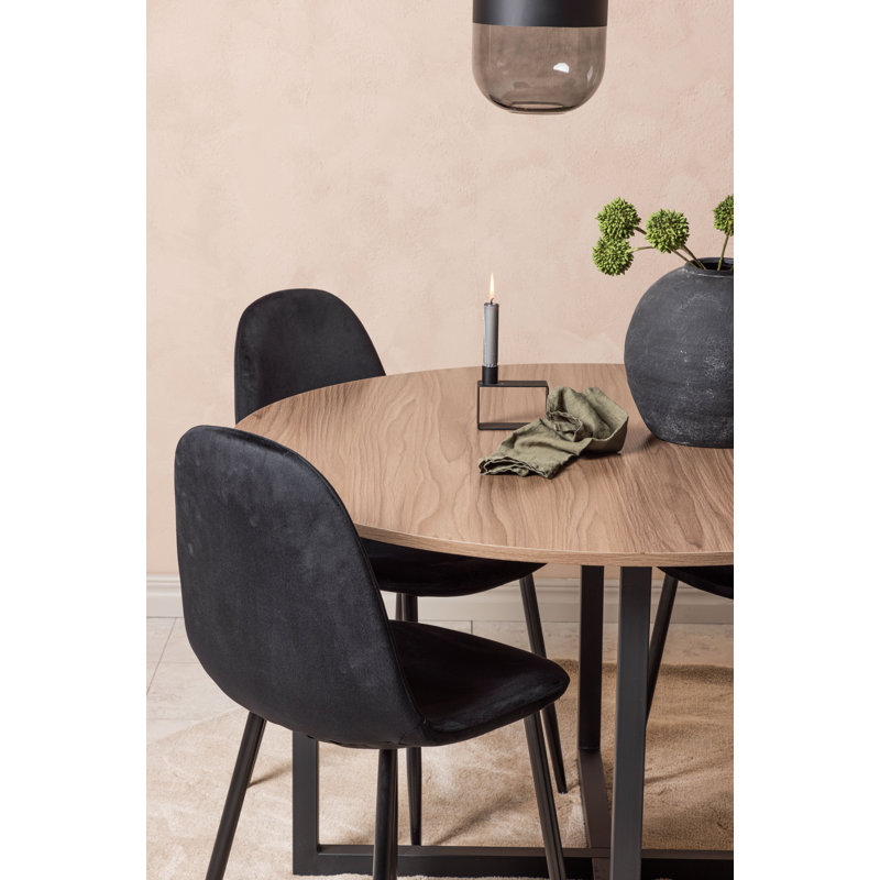 Trevino 4 - Person Dining Set, Black, Black