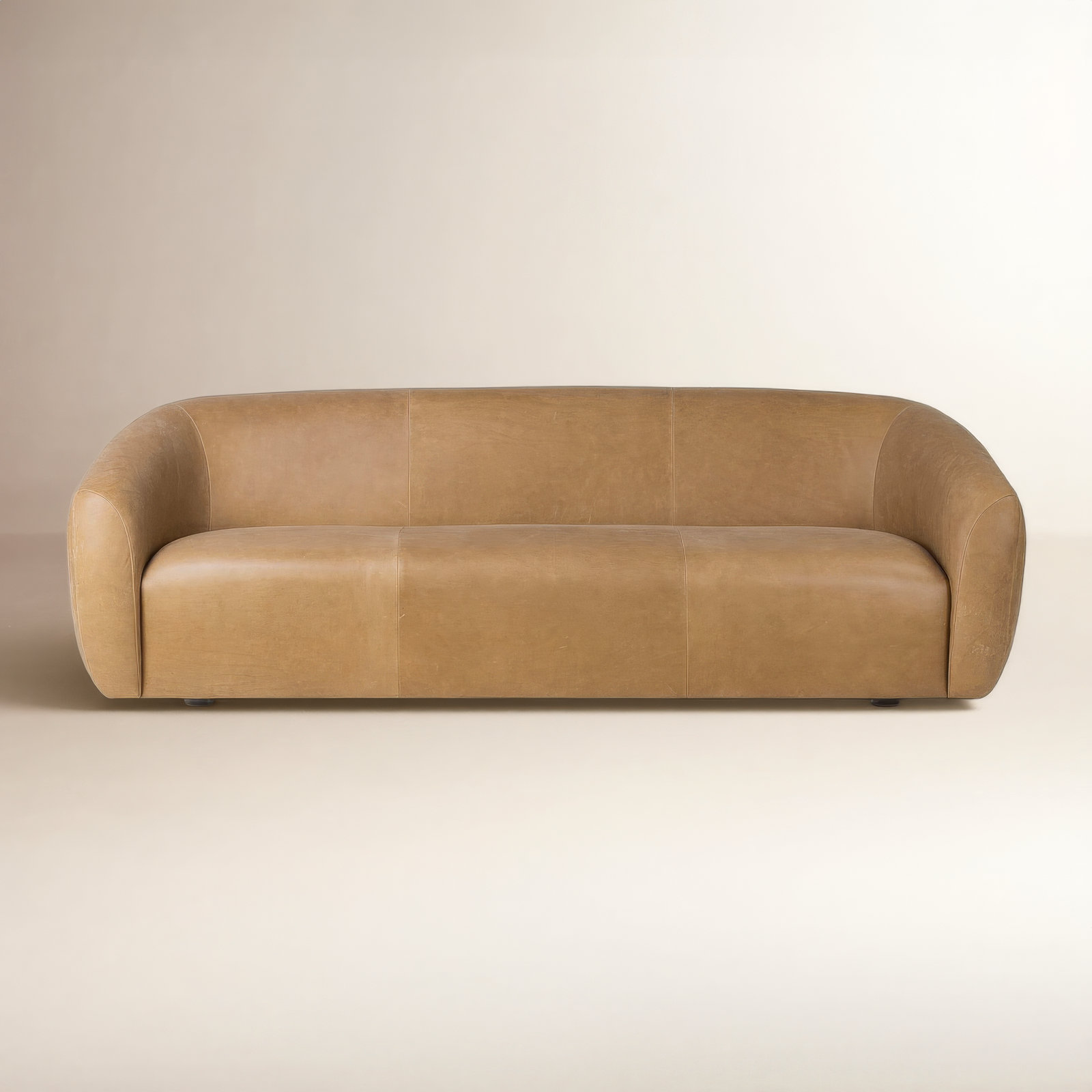 100'' Upholstered Sofa, Palermo Drift Top Grain Leather