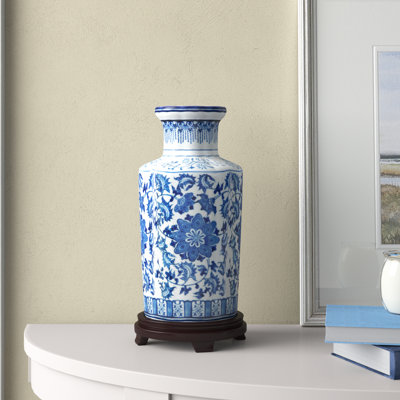 Blue Floral Vase