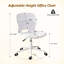 Chaise de bureau ergonomique pivotante sans accoudoirs, à dossier mi-haut réglable en hauteur et dotée d'un dossier respirant, blanche.-536394324