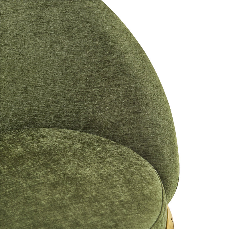 Tabourets de bar rembourrés modernes Glam de 30 po Bobi, Green, 4