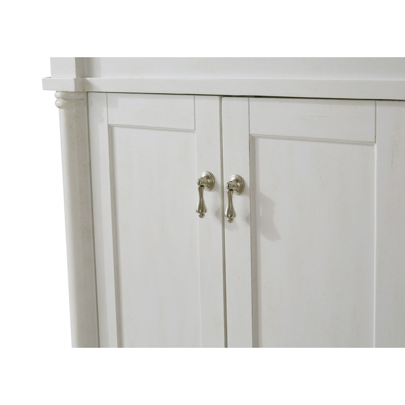 Ensemble de meuble-lavabo simple 36 po Lexington, Blanc antique, Blanc Ivoire