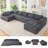 Boneless U Shaped Modular Sectional Sofa Couch-823979323-823979316