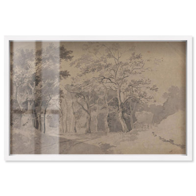 «Grove with Road and Haycart Shadowbox Print Vintage Landscape» par Art Remedy