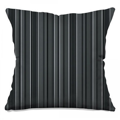 Black Stripes Throw Pillow, Pattern Double Sided Pillows