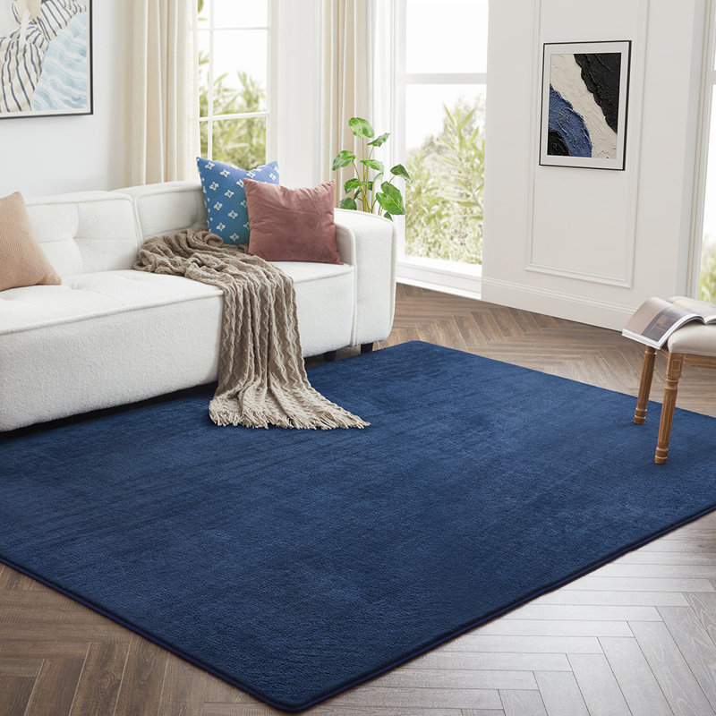 Shag Area Rug, 60 x 120 cm, NAVY