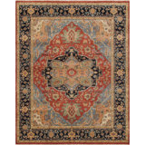 Hand Woven Cotton and Wool Oriental Area Rug