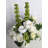 White Rose and Hydrangea Silk Flower Arrangement