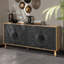 Meuble télé avec cadre en bois sculpté-129230490