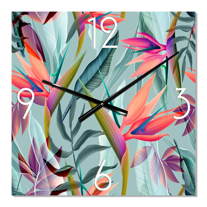 Horloge murale fleurs tropicales VI, Moyen