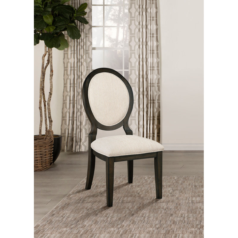 Araliya Oval Back Dining Side Chair Dark Cocoa